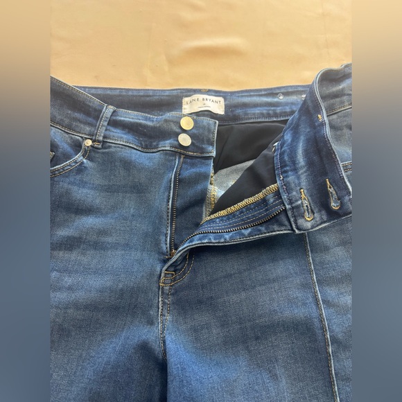 Lane Bryant Blue Dark Wash High Rise Tighter Tummy Flare Jeans Women's 18 READ - Picture 11 of 16